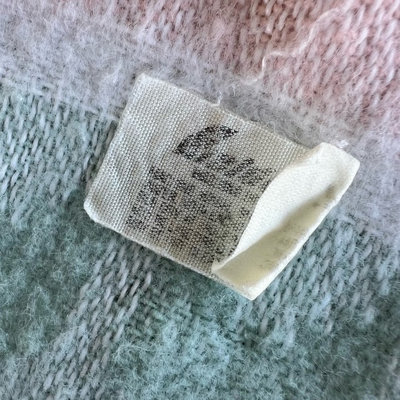 Vintage Fieldcrest Winter Theme Woven Blanket Polar Bear Snowflake Fringe Pastel - Picture 12 of 13